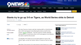 Illustration for article titled "World Series Shits To Detroit" Declares Chicago Tribune, Fox News, Et Al
